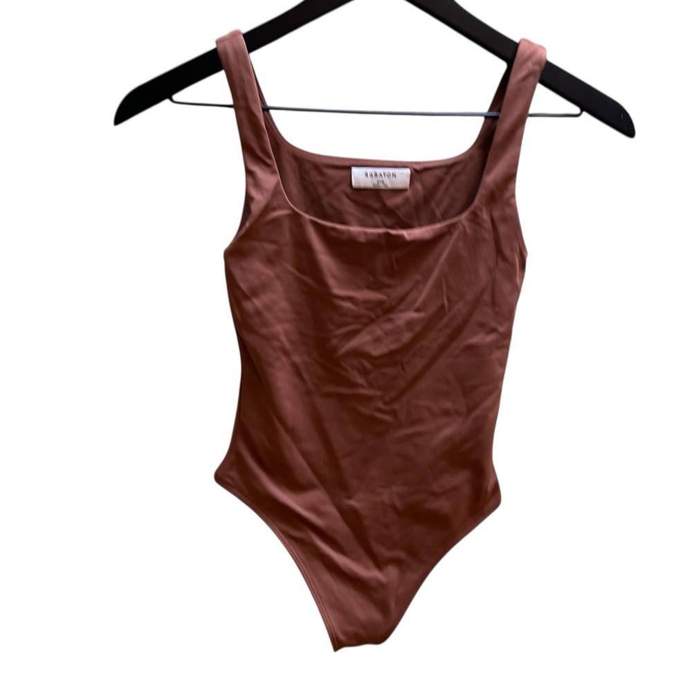 Babaton light brown thong bodysuit size XXS